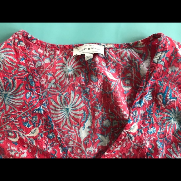 Lucky Brand Whimsical Cold Shoulder Top - Picture 5 of 5